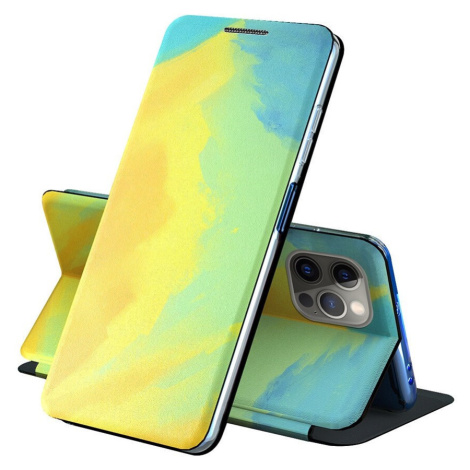 Xiaomi Poco M3, bočné otváracie puzdro, stojan, vzorka farby, Wooze Flashy Colors, farba/žltá