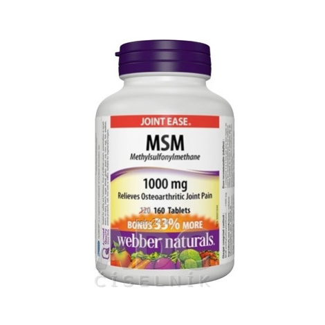 Webber Naturals MSM 1000 mg BONUS