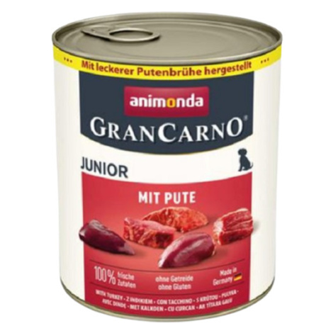 Animonda GRANCARNO® dog junior morčacie srdiečka v konzerve pre psy 6x800g