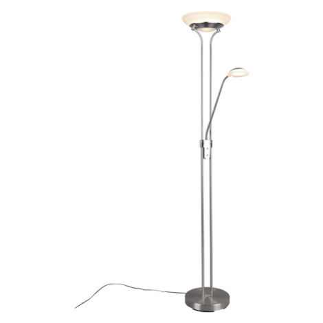 Sconto Stojacia LED lampa ORSON matný nikel/alabastrové sklo Houseland