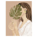 Obraz 60x80 cm Girl with Leaf - Styler