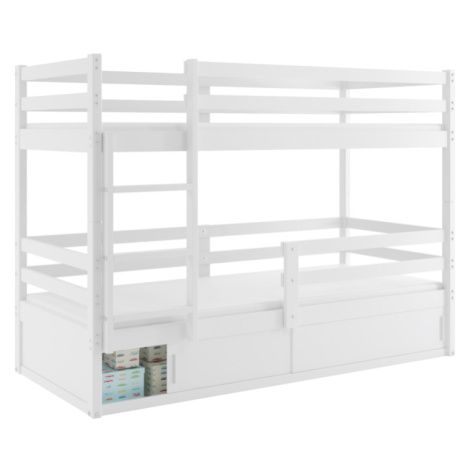 Expedo Detská poschodová posteľ  RAFAL 4 + úložný priestor + matrac + rošt ZADARMO, 80x190 cm, b