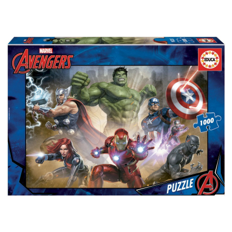 Educa puzzle The Avengers 1000 dielov a fix lepidlo 17694