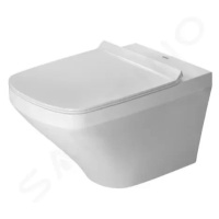 DURAVIT - DuraStyle Závesné WC, Rimless, WonderGliss, biela 25510900001