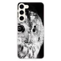 Odolné silikónové puzdro iSaprio - BW Owl - Samsung Galaxy S23+ 5G
