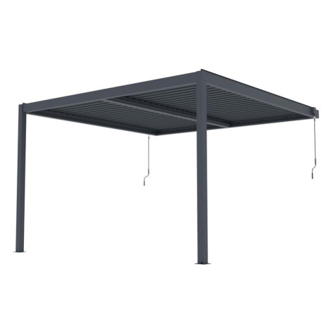 Bioklimatická pergola G21 Trenton Premium 4x4 m, antracitová hliníková