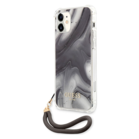Plastové puzdro Guess na Apple iPhone 12 mini GUHCP12SKSMAGR Marble sivé