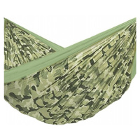 Hamaka Hojdacia sieť pre dvoch Camping camo Forest + Slap strap (SET)