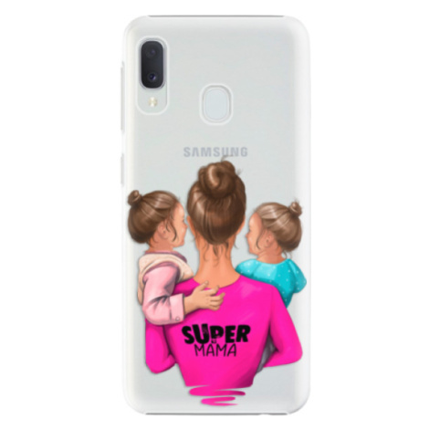 Plastové puzdro iSaprio - Super Mama - Two Girls - Samsung Galaxy A20e