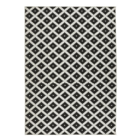 Kusový koberec Twin-Wendeteppiche 103124 schwarz creme – na ven i na doma - 120x170 cm NORTHRUGS