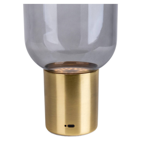 Stolová LED lampa Albero batéria, podstavec zlatá Näve