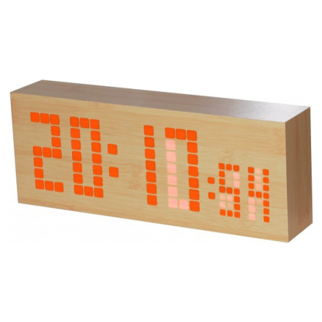 Digitálny LED budík/ hodiny MPM s dátumom a teplomerom C02.3571.00, 26cm