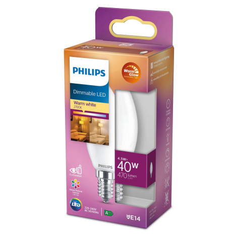 Philips LED Classic WarmGlow E14 B35 3,4 W matná