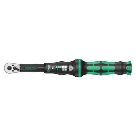 Wera Momentový kľúč Click-Torque A 5 s prepínacou račňou, 2,5-25 Nm, 1/4"