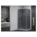 MEXEN/S - Pretória sprchovací kút 90x70, grafit, chróm + sprchová vanička vrátane sifónu 852-090