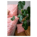 Ružové bavlnené obliečky na jednolôžko 140x200 cm LP Dita Pink Blossom - Cotton House