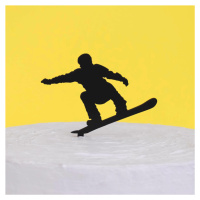 Drevený zápich na tortu - Snowboardista