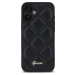 Guess Leather Quilted Kryt pre iPhone 16, Čierny