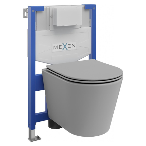 MEXEN/S - WC predstenová inštalačná sada Fenix XS-F s misou WC Rico + sedátko softclose, svetlo 