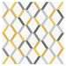 Dekoratívna alebo textilná záclona, OXY Žlto-šedá geometria, sivo-žltá, 150 cm