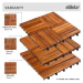 STILISTA drevené dlaždice, mozaika 4 x 6, agát, 5 m², 55 ks