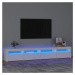 vidaXL TV skrinka s LED svetlami biela 240x35x40 cm