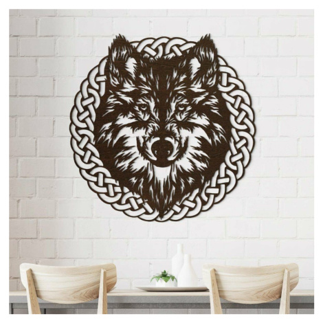 Drevený obraz na stenu - Vlk v ráme