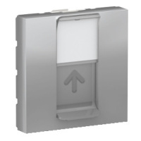 Unica - centrálna doska RJ45 Keystone, 2M, Aluminium