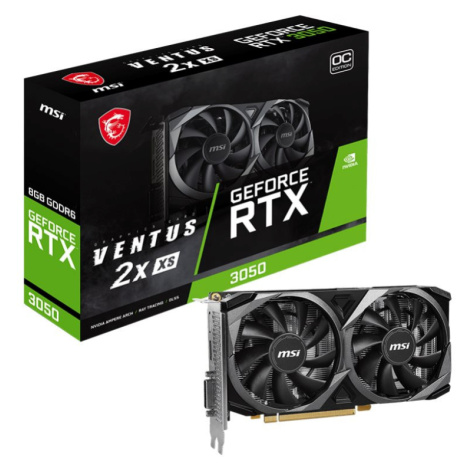 MSI VGA NVIDIA GeForce RTX 3050 VENTUS 2X XS 8G OC, 8G GDDR6, 1xDP, 1xHDMI, 1xDVI