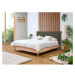 Tmavozelená/prírodná dvojlôžková posteľ s roštom 160x200 cm Charlie – Bobochic Paris