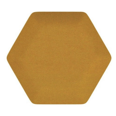 Čalouněný akustický panel nástěnný Riwiera 41 hořčicová hexagon - Hexagon 6x15 cm