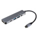 FIXED FIXHU-MN-GR 5-PORTOVY HLINIKOVY USB-C HUB MINI PRE NOTEBOOKY A TABLETY, SIVY