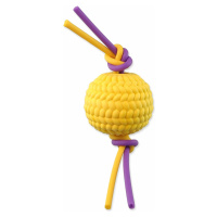 Hračka Dog Fantasy lopta penová žltá s TPR flexi laná 22x6,5x6,5cm