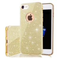 Silikónové puzdro na Apple iPhone 11 Glitter 3in1 zlaté