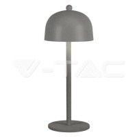 LED stolová lampa 1800mAH Batéria 115*300 3V1 šedá VT-1052 (V-TAC)