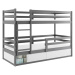 Expedo Detská poschodová posteľ  RAFAL 4 + úložný priestor + matrac + rošt ZADARMO, 80x190 cm, g