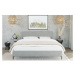 Svetlosivá čalúnená dvojlôžková posteľ s roštom 180x200 cm Barker – Ropez