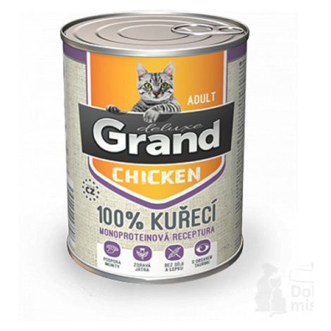 GRAND konz. mačka deluxe 100% hydinová 400g + Množstevná zľava zľava 15%