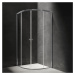 OMNIRES - BRONX sprchovací kút s posuvnými dverami štvrťkruh, 80 x 100 cm chróm / transparent /C