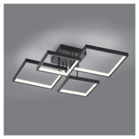 Stropné LED Sorrento 52x52 cm, čierne matné