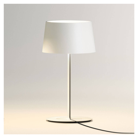 Stolná lampa Vibia Warm 4896, Ø 22 cm, biela