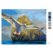 Maľovanie podľa čísel - ČAJKA LETIACA OKOLO KAMEŇA Rámovanie: vypnuté plátno na rám, Rozmer: 80x