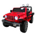 mamido Veľký Jeep X4 4x4 červený, Pohodlné sedátko s pohonom na všetky kolesá Hojdacie auto