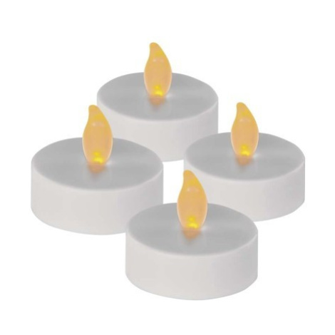 Čajové sviečky LED dekorácie Robi maxi 4 ks biele EMOS