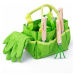 Bigjigs Toys Záhradný set náradia v plátennej taške zelený
