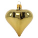 Súprava 3 sklenených vianočných ozdôb v tvare srdca v zlatej farbe Ego Dekor