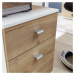 426459 Germania Rolling Filing Cabinet "Altino" 40x48,9x56,9 cm Navarra-oak and White