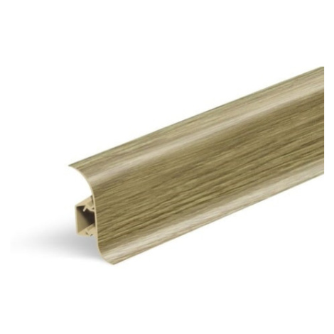 Lišta soklová Naturel pinia , PVC dĺžka 250 cm, výška hrany 56 mm, NATNGF065