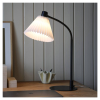 Stolová lampa Mira, čierna/biela, železo/látka, výška 59 cm