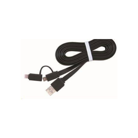 GEMBIRD USB 2.0 COMBO, MicroUSB + Lightning, 1 m, čierna
